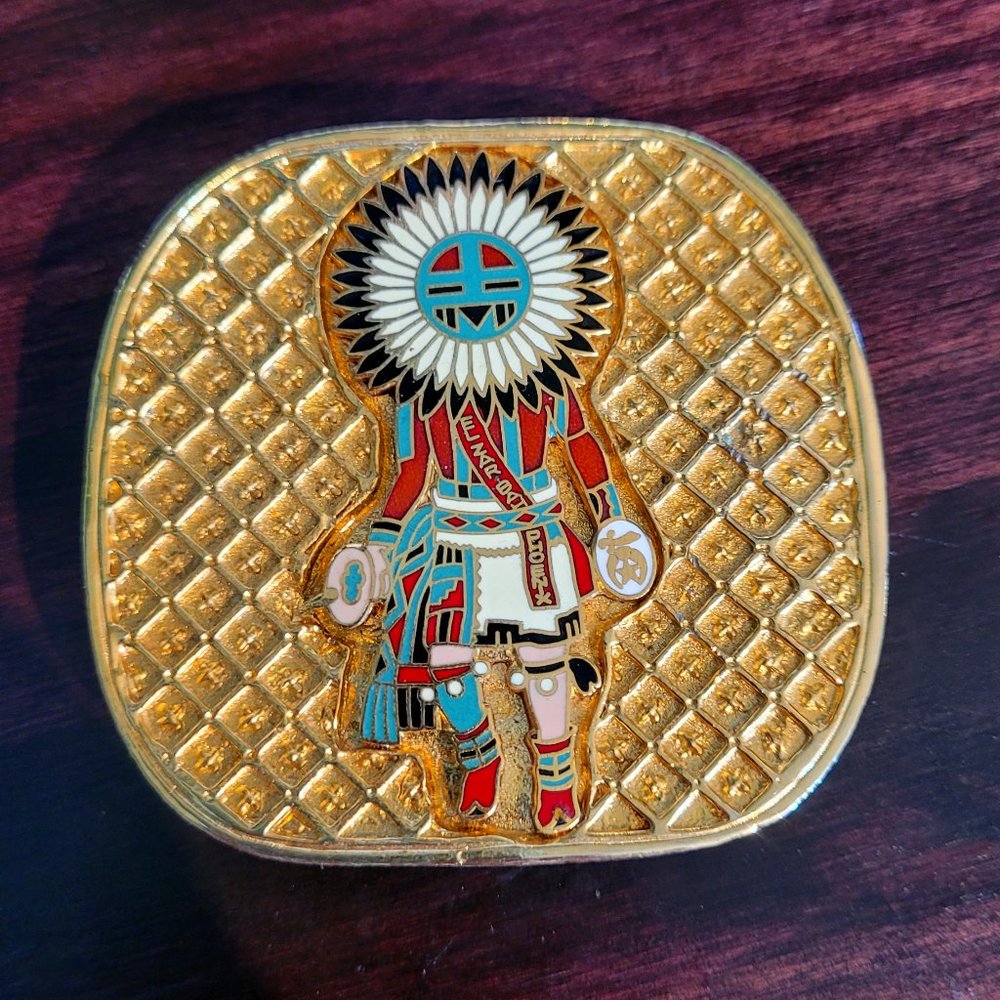Vintage Marshall Kachina Doll Belt Buckle